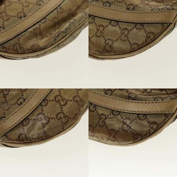 GUCCI GG Crystal Shoulder Bag Gold Tone Gold - Picture 10 of 12